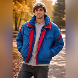 Vintage Haute Route Color Block Puffer Jacket Men’s Medium